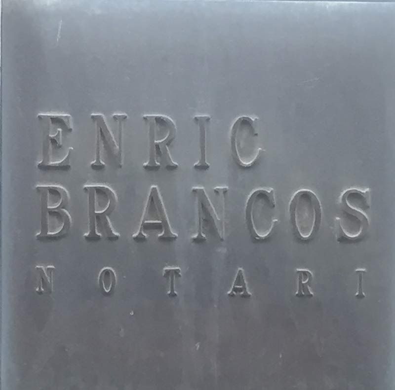 Enric Brancos notario en Girona